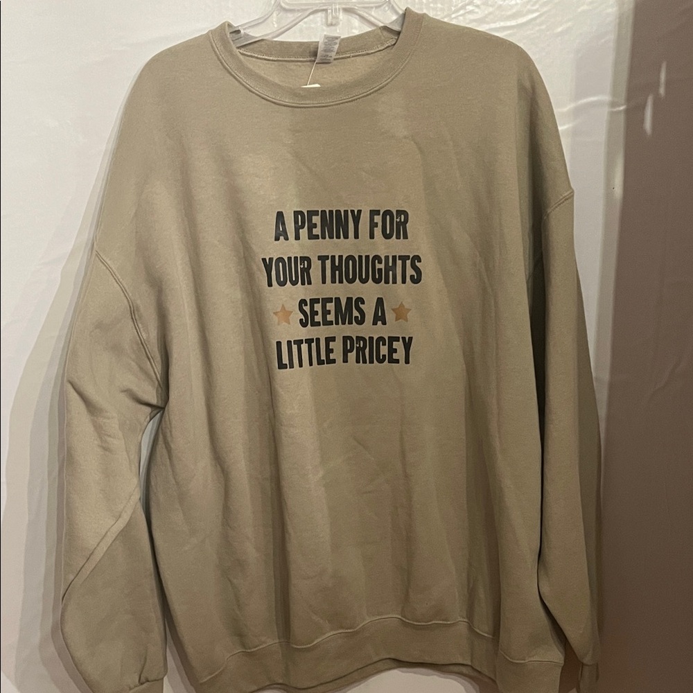 Jerzees Tan Sweatshirt with Graphic Print